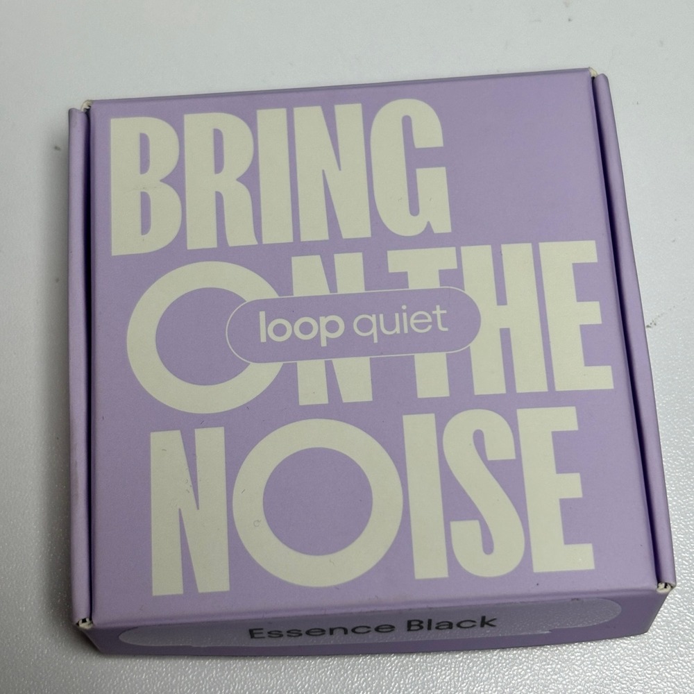 Loop Quiet Noise Reduction Earplugs Essence Black Silicone Open Box New
